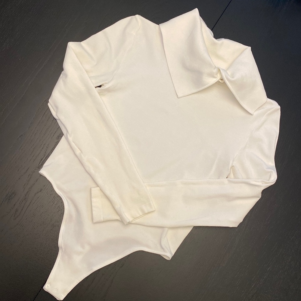 Woolford Opaque Naturel long-sleeve body suit